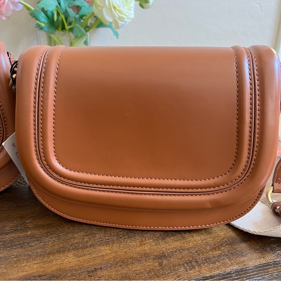ZARA Flap Custom Letters JG/KB/P Convertible Brown Shoulder/Crossbody Bag - Picture 6 of 13